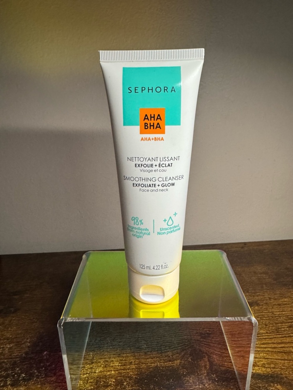 Sephora aha + bha smoothing cleanser 4.22fl/125ml